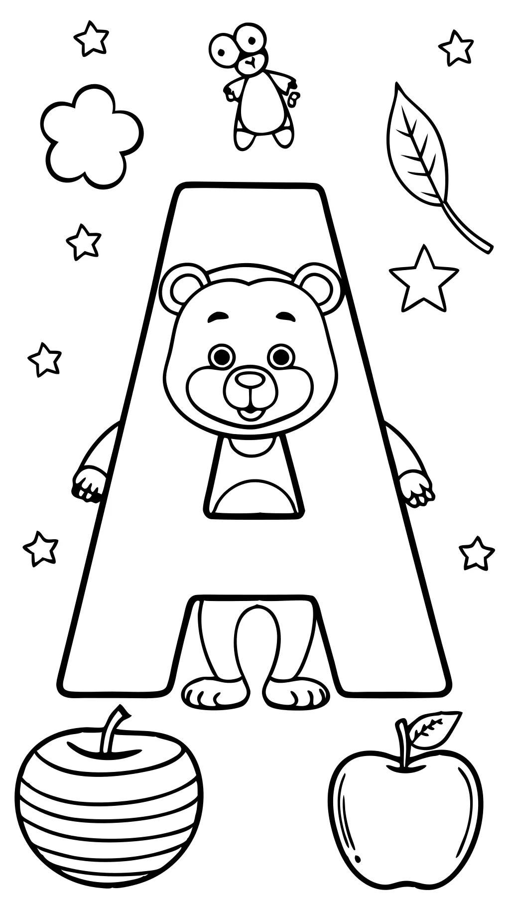 free printable alphabet coloring pages